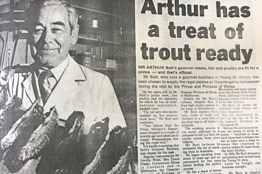 Arthur Butt with our famous smoked trout